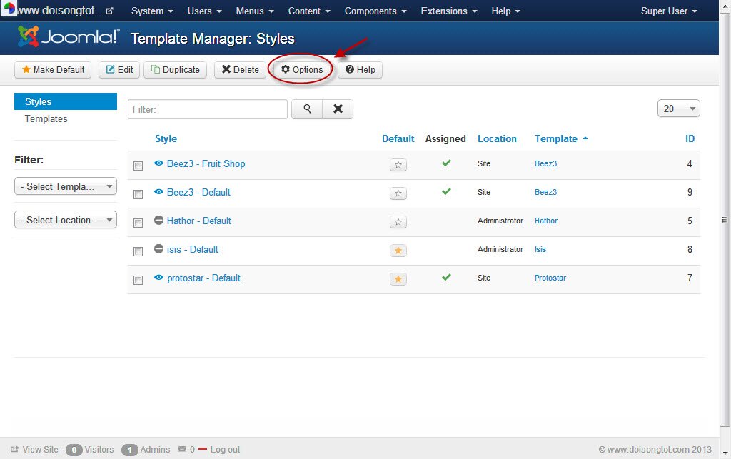 how to see place of modules in templates