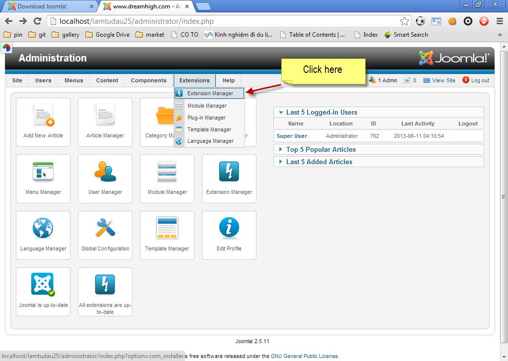 directions to setup a site from begin without quickstart