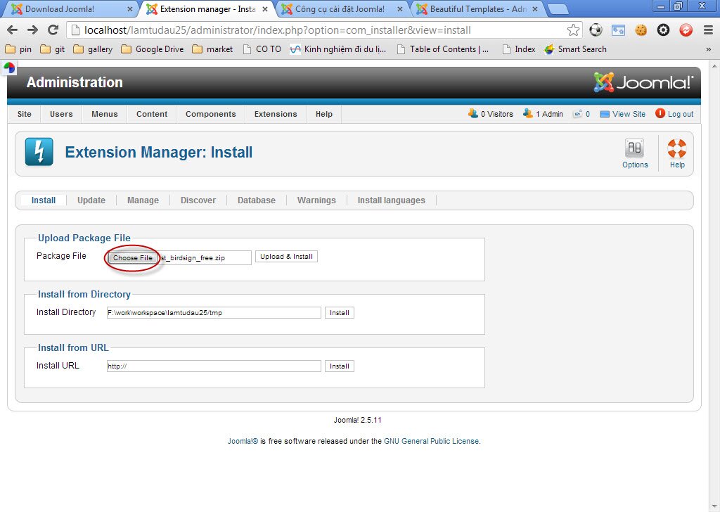 directions to setup a site from begin without quickstart