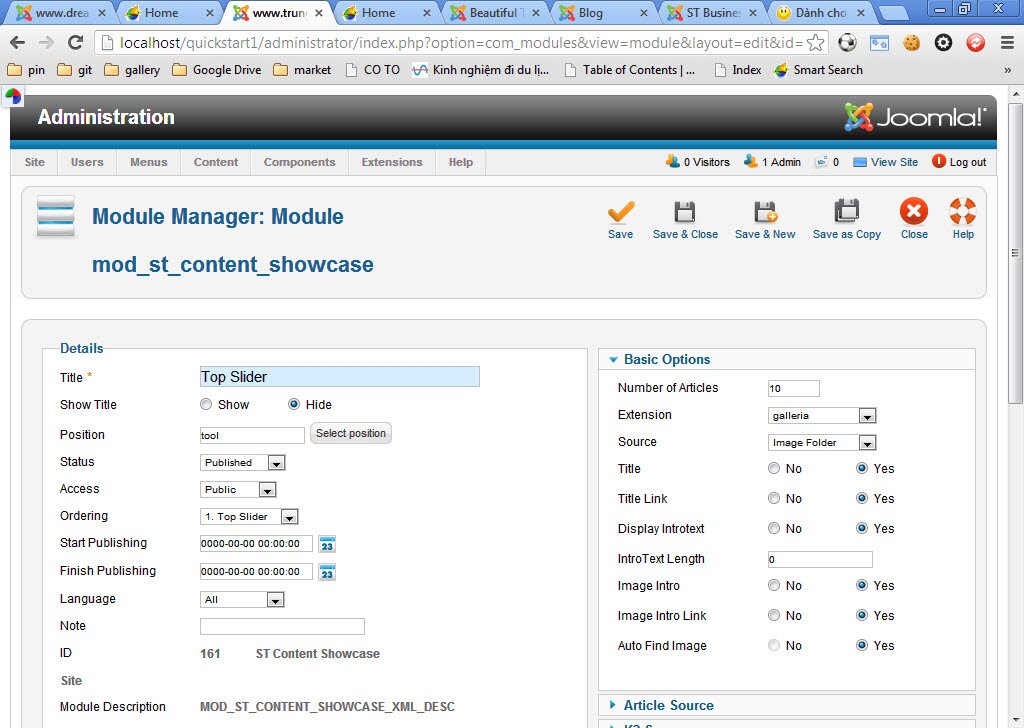 how to create slider for a site