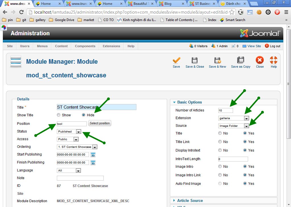 how to create slider for a site