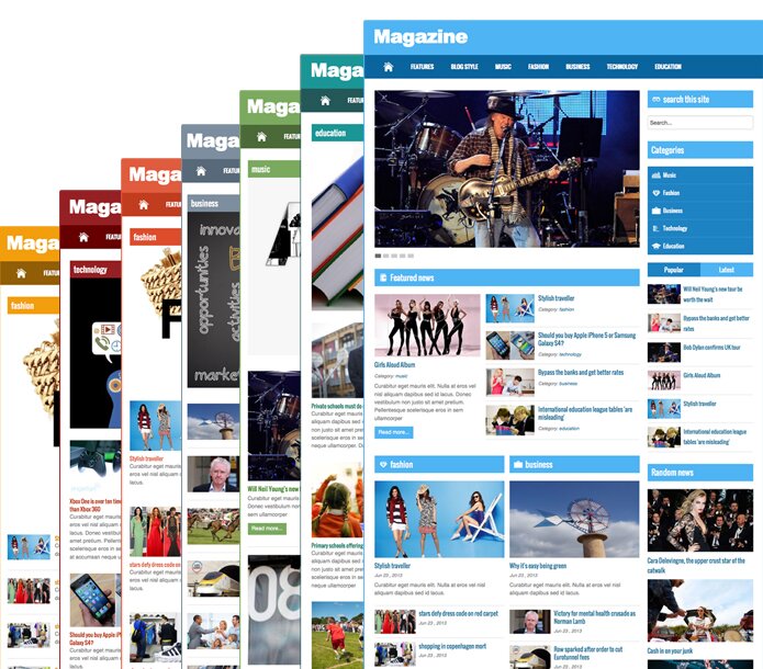 online news, magazine, blog templates joomla